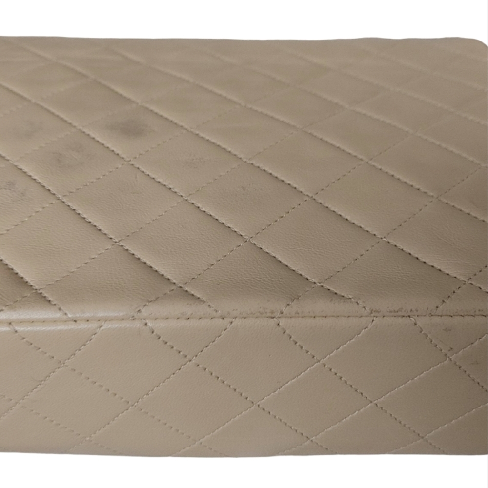 Chanel Beige Classic Quilted Matelasse Lambskin Bag - Picture 11 of 17